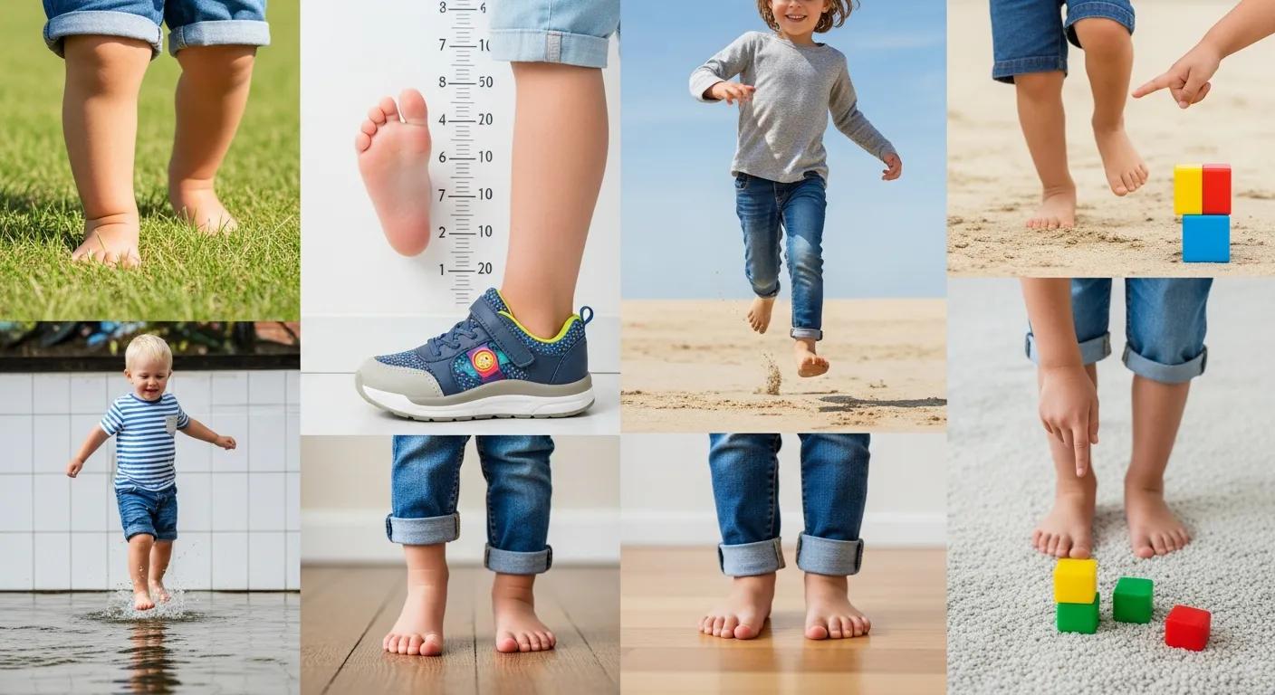 Los pies de los niños están en constante desarrollo.