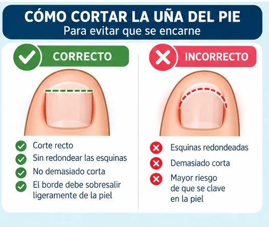 Cómo cortar la uña del pie: corte recto correcto frente a esquinas redondeadas